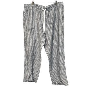 ROOTS Stripped Linen Pants